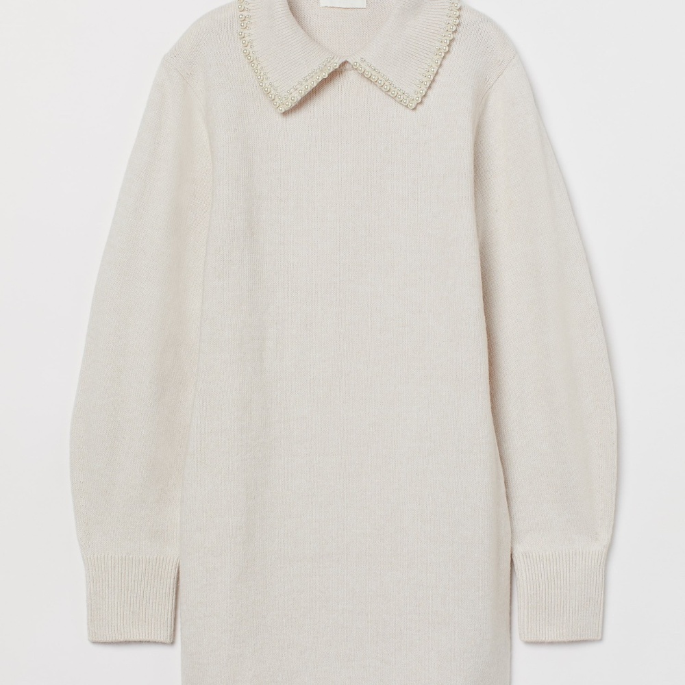 H&M Pearl Collared Knit Dress